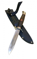 Нож Разведчика №3 Х12МФ граб,фибра,латунь со звездой																														 																														 																														 																														 																														 																														 																	